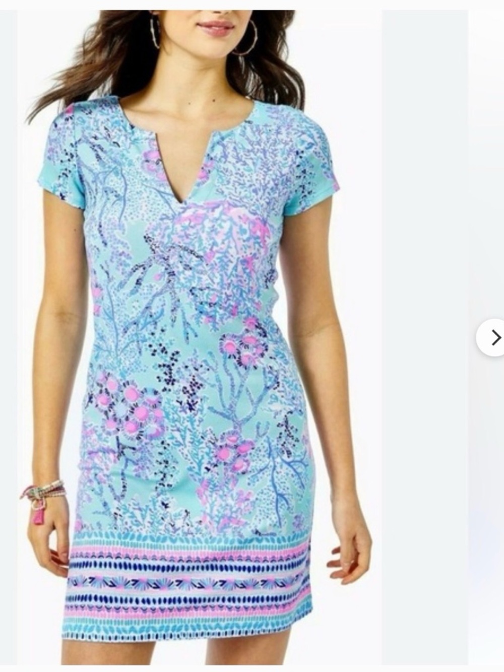 Lilly Pulitzer UPS 50+ sophiletta dress in Blue Ibiza now you sea me large NWT